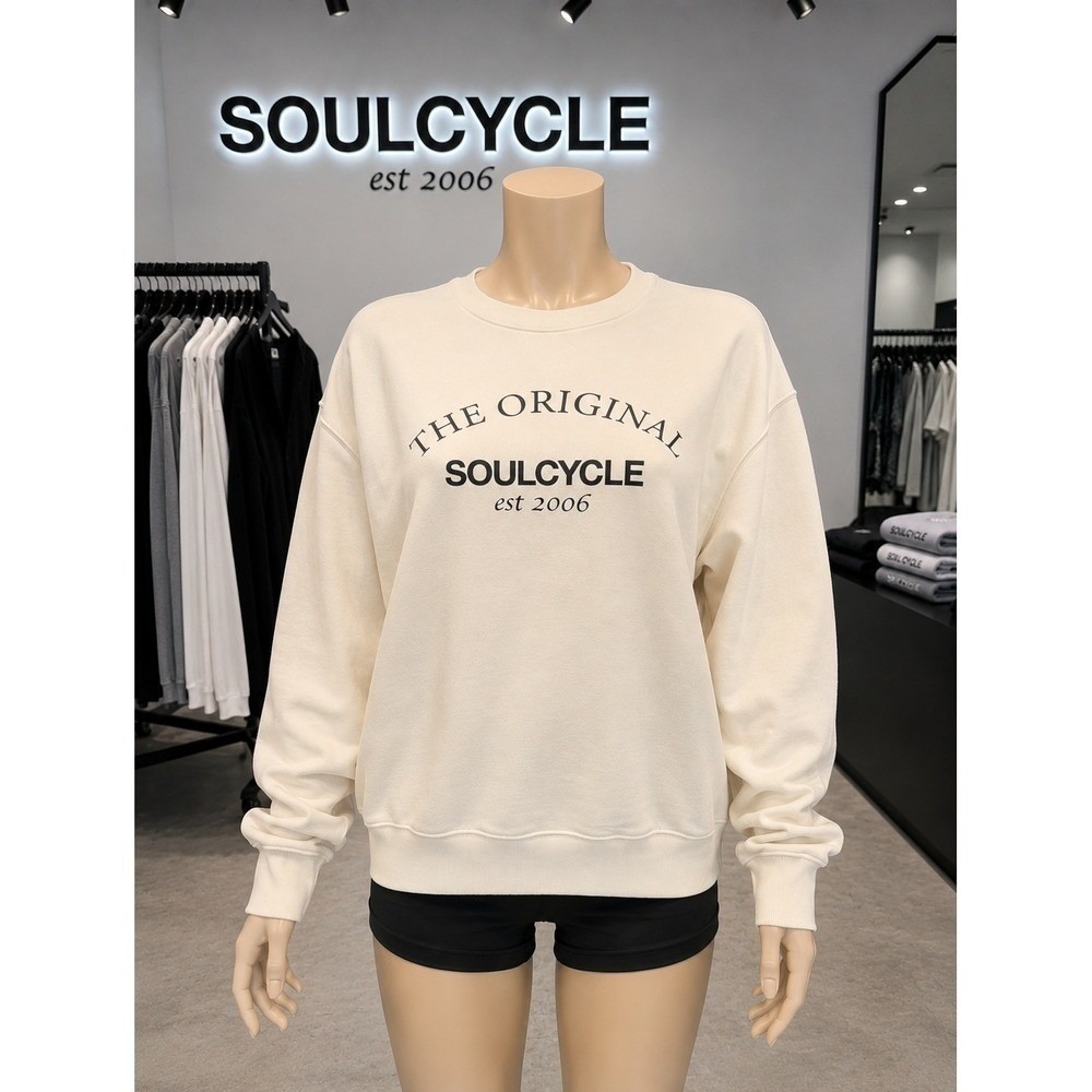 SoulCycle "The Original" Oversized Sweatshirt in Cream/Beige XXL